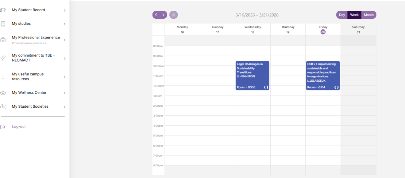 MyNeomAgora screenshot My courses