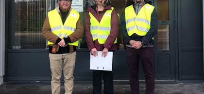 3 membres de la Chaire de Bioéconomie Industrielle qui ont visité le site de Syvalom, Syndicat de Valorisation des Ordures Ménagères de la Marne