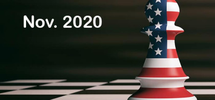 Un échiquier avec le drapeau des USA